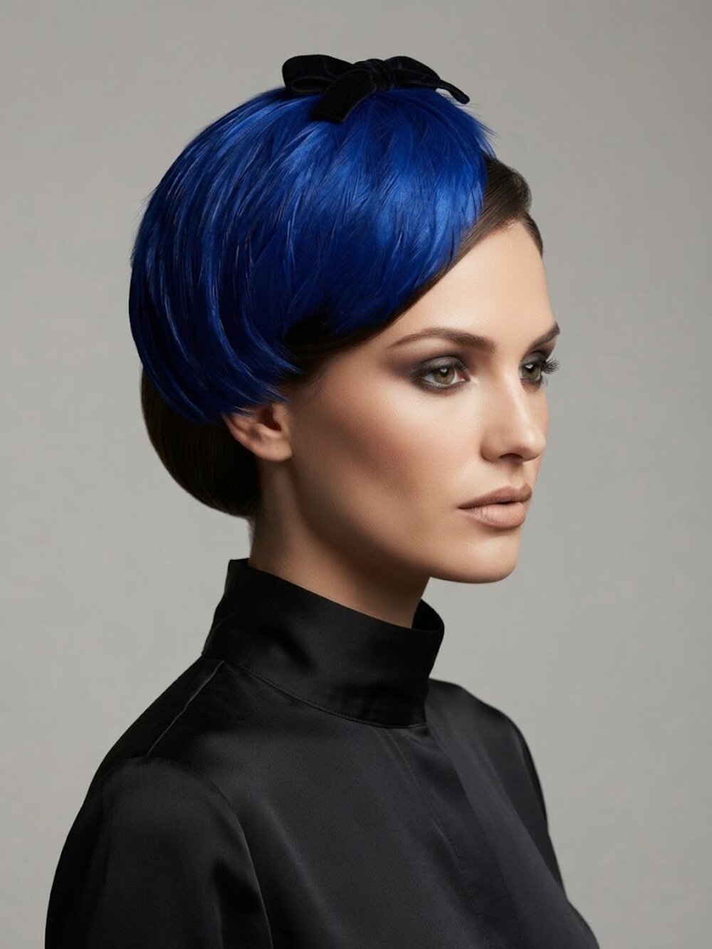 Vintage 1950s Royal Blue Feather Hat Fascinator | Camille Hat Shop Vancouver
